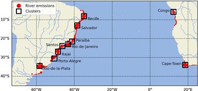 Attribution of Plastic Sources Using Bayesian Inference: Application to River-Sourced Floating Plastic in the South Atlantic Ocean